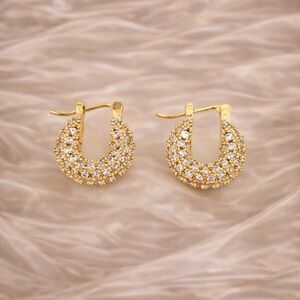 Diamond Small Gold Hoop Earrings